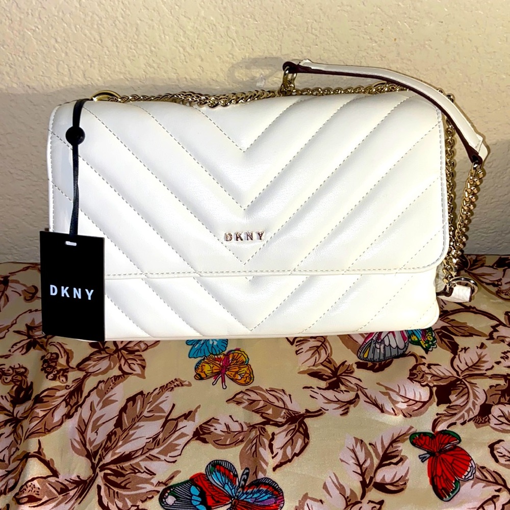 DKNK White Crossbody Bag, Medium Size, NWT